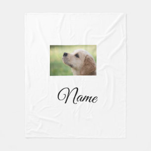Simple colourful animal add name photo custom thro fleece blanket