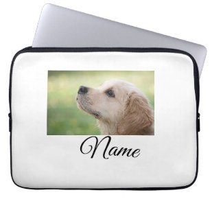 Simple colourful animal add name photo custom thro laptop sleeve