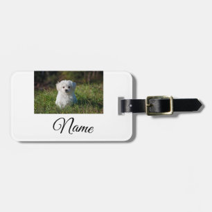 Simple colourful animal add name photo custom thro luggage tag