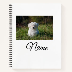 Simple colourful animal add name photo custom thro notebook