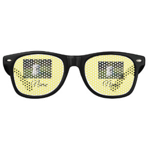 Simple colourful animal add name photo custom thro retro sunglasses
