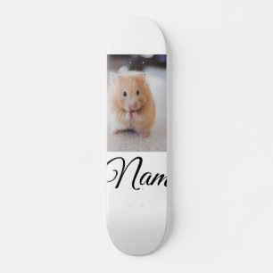 Simple colourful animal add name photo custom thro skateboard
