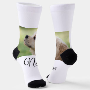 Simple colourful animal add name photo custom thro socks