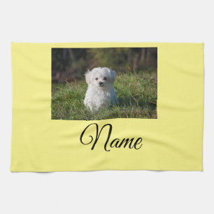 Simple colourful animal add name photo custom thro tea towel