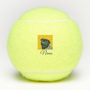 Simple colourful animal add name photo custom thro tennis balls