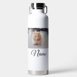 Simple colourful animal add name photo custom thro water bottle