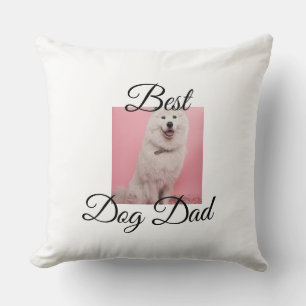 Simple colourful animal add name photo dog Dad gif Cushion