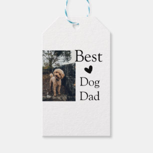 Simple colourful animal add name photo dog dad gif gift tags