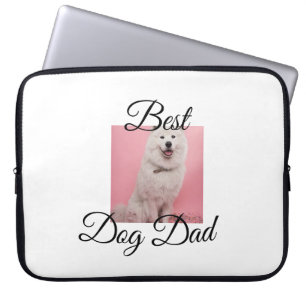 Simple colourful animal add name photo dog Dad gif Laptop Sleeve