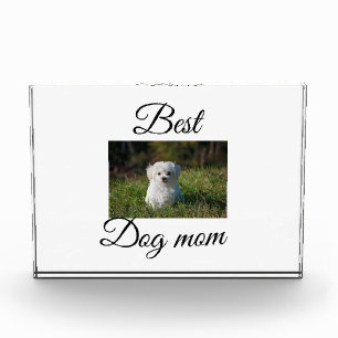 Simple colourful animal add name photo dog mum gif block