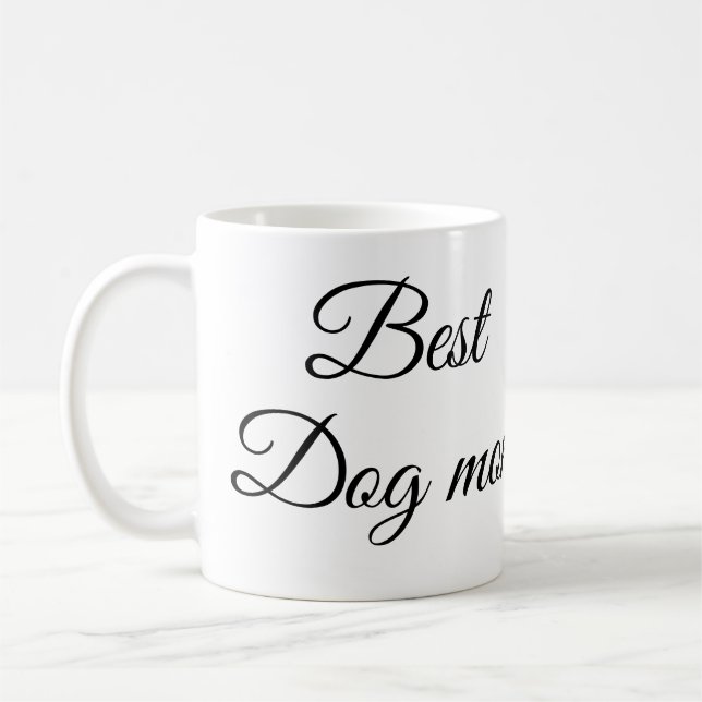 Simple colourful animal add name photo dog mum gif coffee mug (Left)