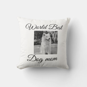 Simple colourful animal add name photo dog mum gif cushion