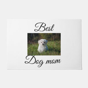 Simple colourful animal add name photo dog mum gif doormat