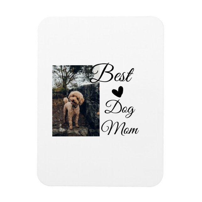 Simple colourful animal add name photo dog mum gif magnet (Vertical)