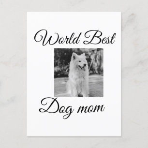 Simple colourful animal add name photo dog mum gif postcard