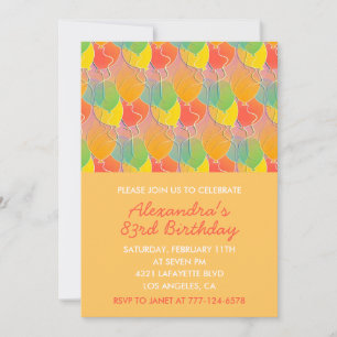 Simple Colourful Balloons 83rd birthday Invitation