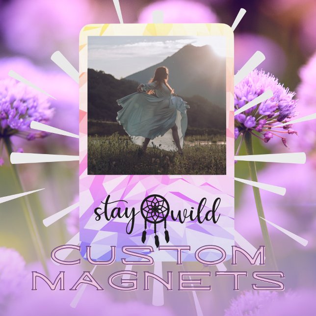 Simple Colourful Boho Dreamcatcher Photo Magnet (Creator Uploaded)