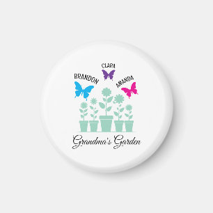 Simple Colourful Butterflies Grandchildren Grandma Magnet