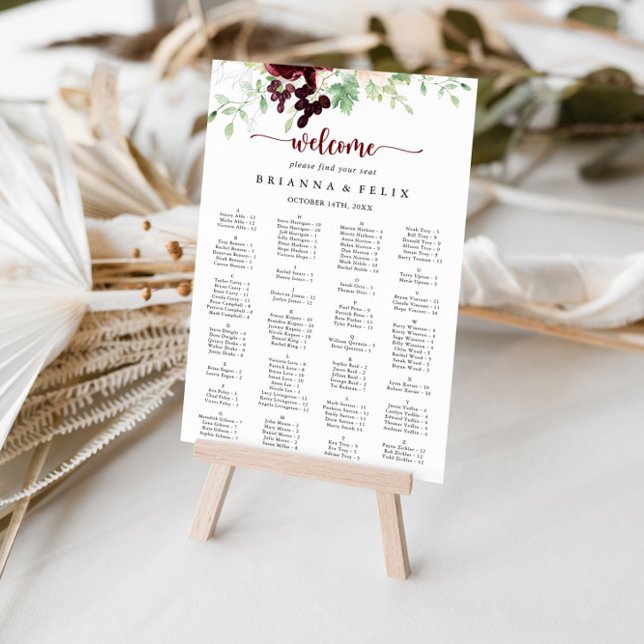 Simple Colourful Classic Alphabetical Seating Char Poster (Creator Uploaded)