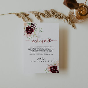 Simple Colourful Classic Wedding Wishing Well  Enclosure Card