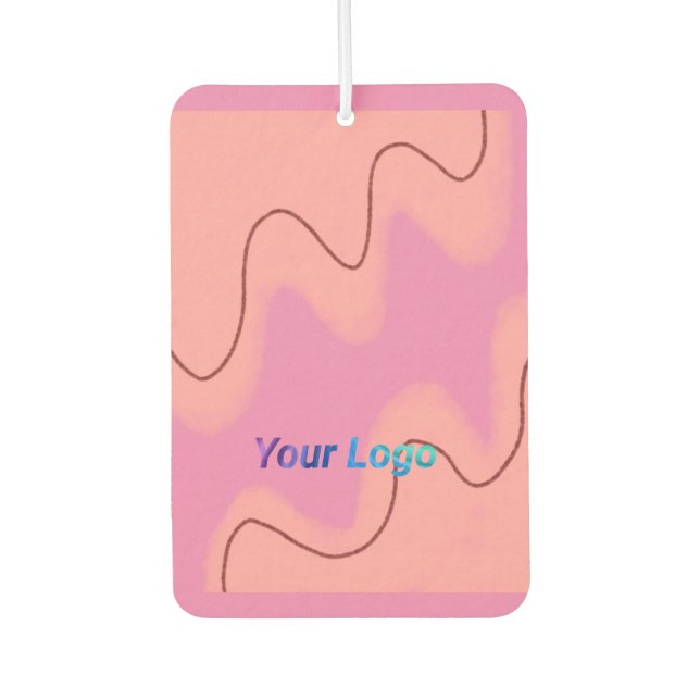 simple colourful design add your logo car air freshener (Front)