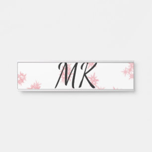 Simple colourful glitter spark pattern add monogra door sign