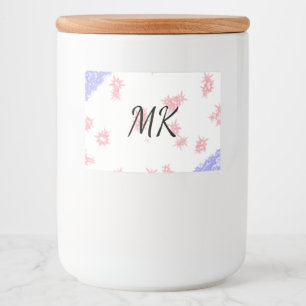 Simple colourful glitter spark pattern add monogra food label