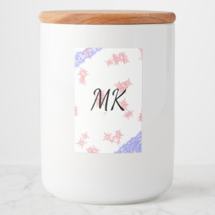Simple colourful glitter spark pattern add monogra food label