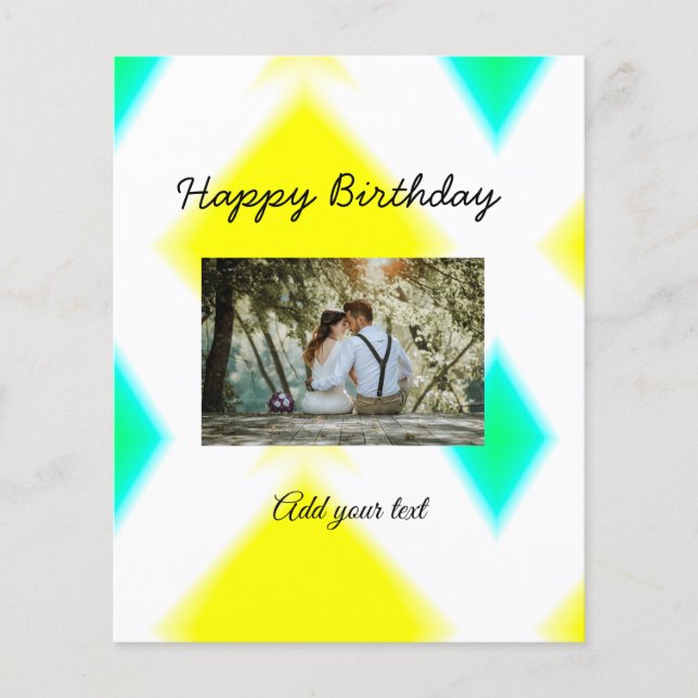 simple colourful minimal happy birthday add your   flyer (Front)