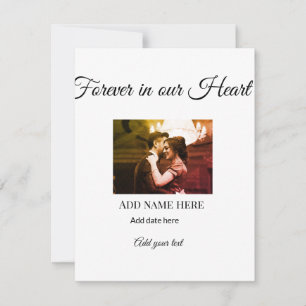 simple colourful minimal loving memory sympathy ad card