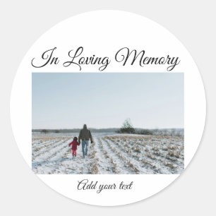 simple colourful minimal loving memory sympathy classic round sticker