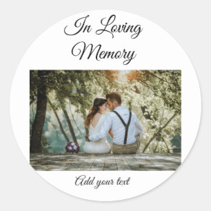 simple colourful minimal loving memory sympathy classic round sticker