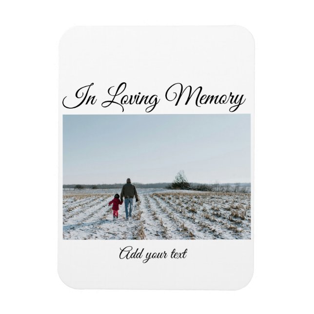 simple colourful minimal loving memory sympathy magnet (Vertical)
