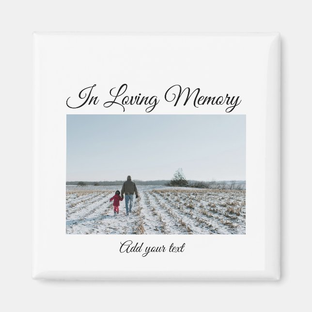 simple colourful minimal loving memory sympathy magnet (Front)