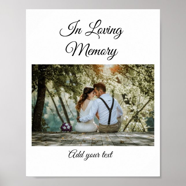 simple colourful minimal loving memory sympathy poster (Front)