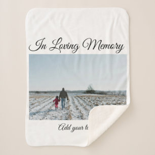simple colourful minimal loving memory sympathy sherpa blanket