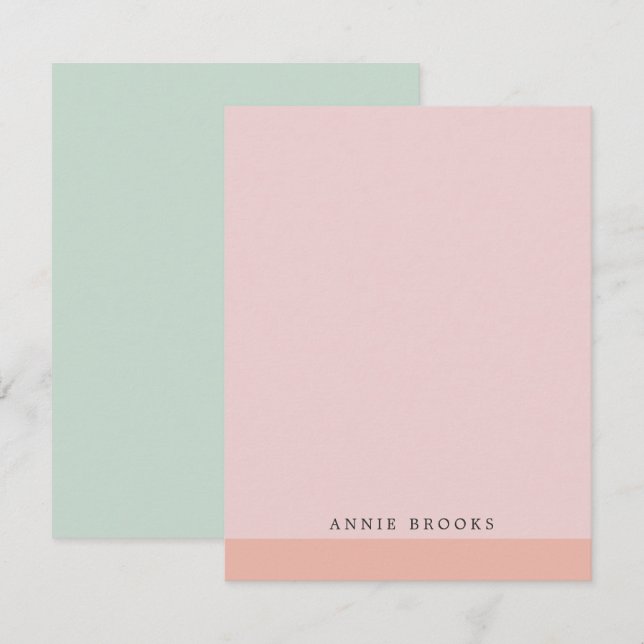 Simple Colourful Minimalist Personalised Card (Front/Back)