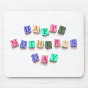 Simple Colourful Mother's Day Tiles   Mouse Pad