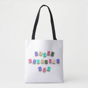 Simple Colourful Mother's Day Tiles   Tote Bag