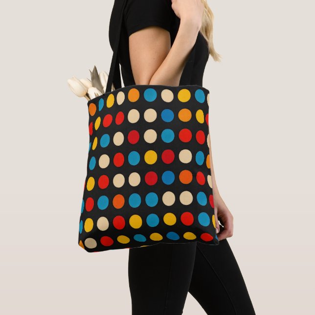 Simple Colours Dots Tote Bag (Close Up)
