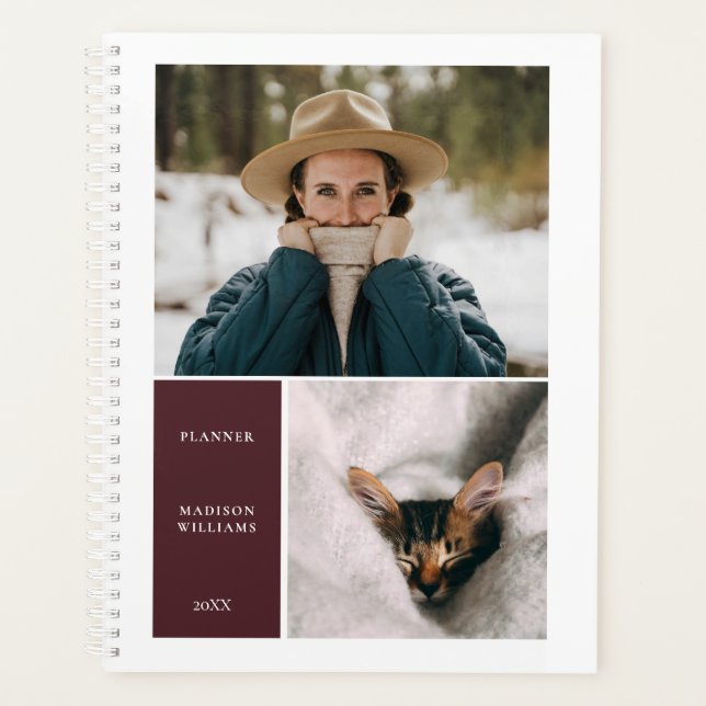 Simple colours Light Chocolate Cosmos frame photo  Planner (Front)