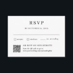 Simple Combo Traditional and QR Code Wedding RSVP Enclosure Card<br><div class="desc">This wedding response card is the perfect RSVP to send if you have both more traditional guests who prefer to respond by mail, and those who would rather reply online. One simple budget card will work for everybody. Guests can fill out the top portion and return the card by mail,...</div>
