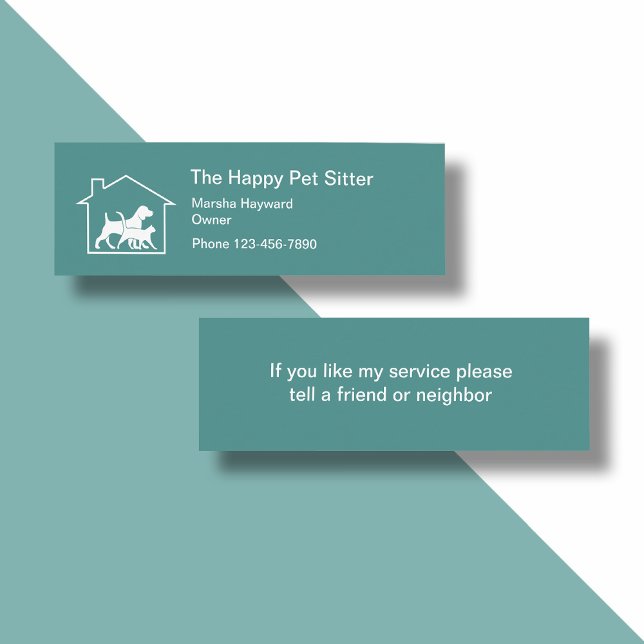 Simple Compact Per Sitter Mini Business Card (Creator Uploaded)