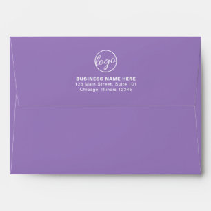 Simple Company Branding Business Light Purple Logo Envelope