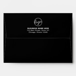 Simple Company Branding Business Logo Black Envelope
