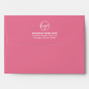 Simple Company Branding Business Logo Pink Envelope