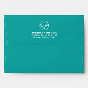 Simple Company Branding Business Logo Teal Envelope