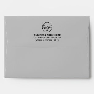 Simple Company Branding Light Grey Business Logo Envelope