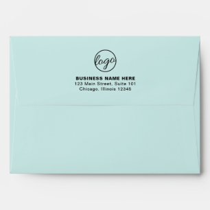 Simple Company Branding Logo Turquoise Business Envelope
