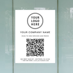 Simple Company Logo Create Your QR Code White
